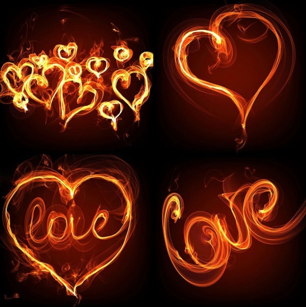 flame effect of romantic heartshaped hd photo 3