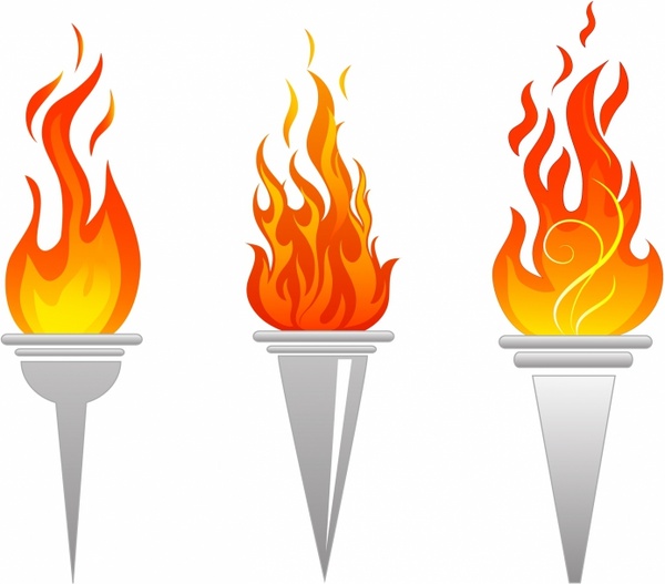 Flaming Torch Free vector in Adobe Illustrator ai ( .AI ), Encapsulated