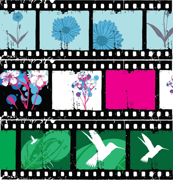 floral film strips