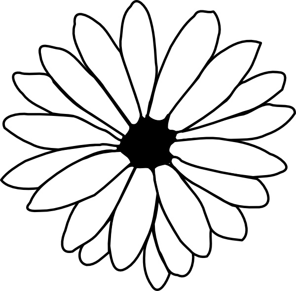 free flower clipart outline - photo #3