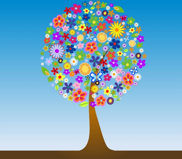 Flower Picture Download on Flower Tree Vector Vector Flower   Free Vector For Free Download