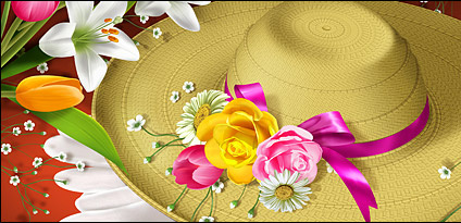 flowers and hats 3309 ● ডাউনলোড করুন দারুন কিছু ফটোশপ ডিজাইন (PSD Templates) !!! | Techtunes