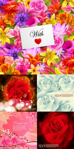 flowers card background