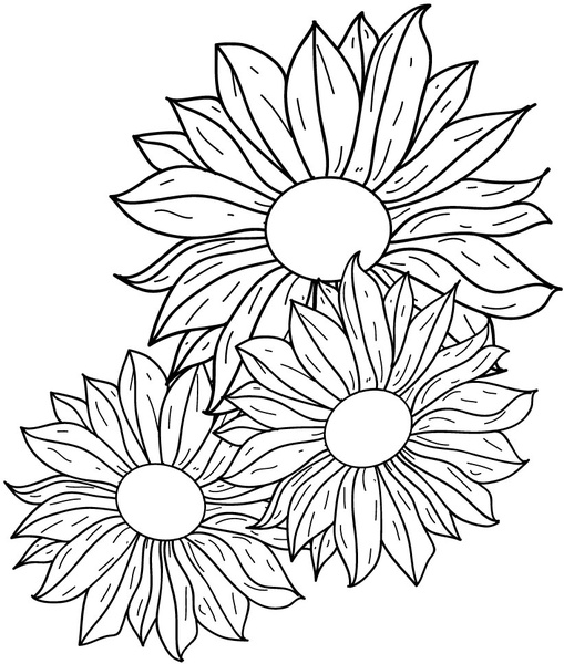 Flowers line drawing Free vector in Adobe Illustrator ai