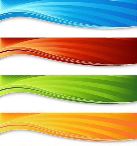 Four Colorful Banners Vector Graphic Free vector in ...