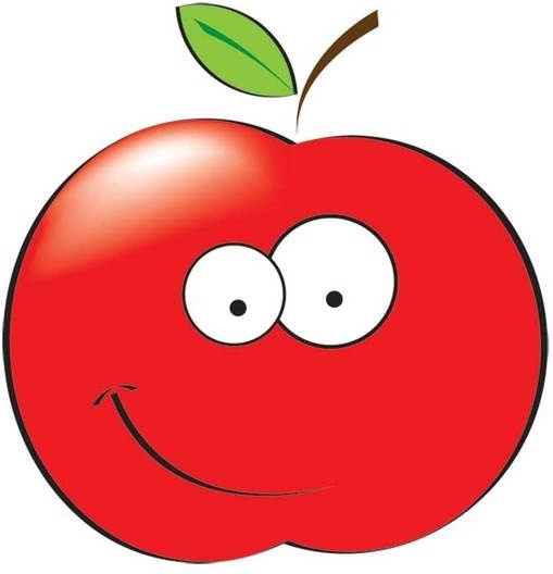clipart apple with face - photo #32