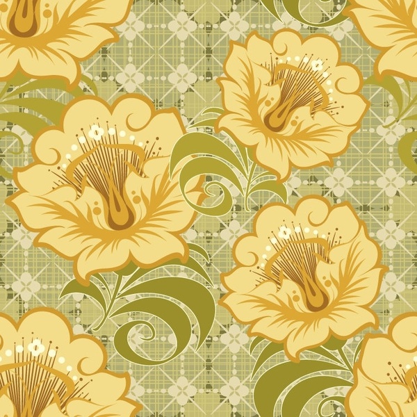Free Image Vector on Free Floral Seamless Background Vector Vector Floral   Free Vector For