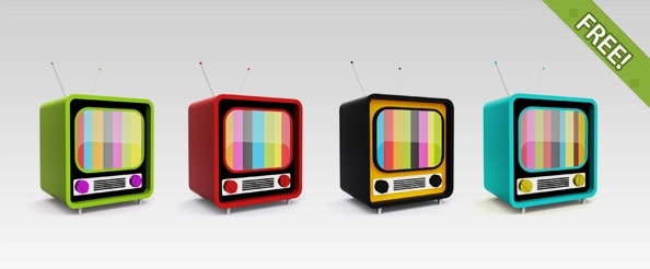 Vector Free on Free Psd Retro Tv Icons Vector Icon   Free Vector For Free Download