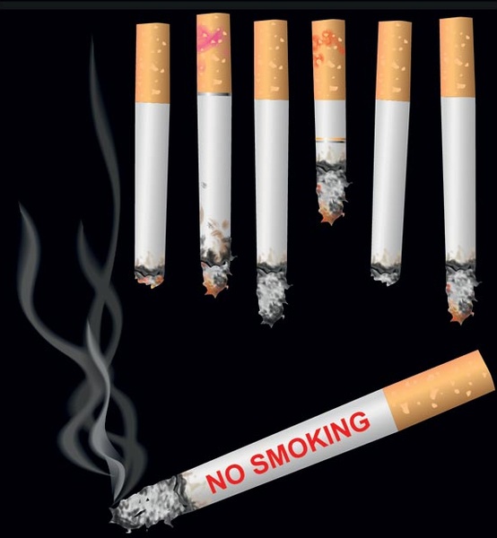 Free vector different stages of smoking cigarette Free vector in
