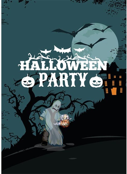 Download Free vector halloween party template illustration Free ...