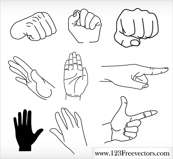 Hand Vector Free Download on Free Vector    Vector People    Free Vector Hands   Human Hands