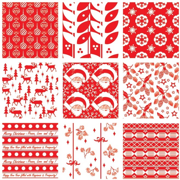 Free vector seamless christmas swatches pattern Free vector in