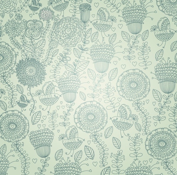 Free Wallpaper Background on Free Vector    Vector Floral    Free Vintage Floral Background