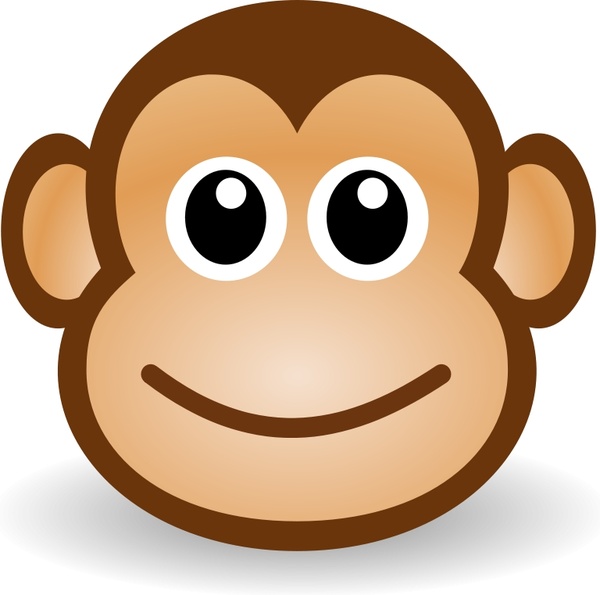 Free Graphic Vector Download on Funny Monkey Face Vector Clip Art   Free Vector For Free Download