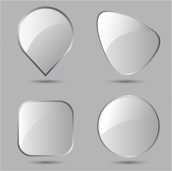 Glass Buttons Free Vector