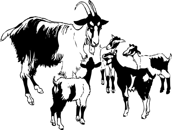 Free vector Vector clip art Goat And Kids clip art. File size: 0.18 MB