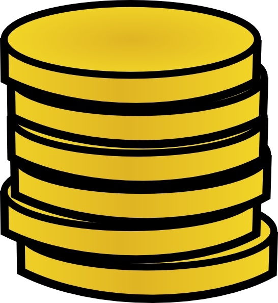 gold star clipart. Gold Coins In A Stack clip art