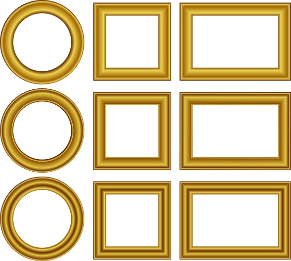 clip art borders frames. Gold Frames Set clip art