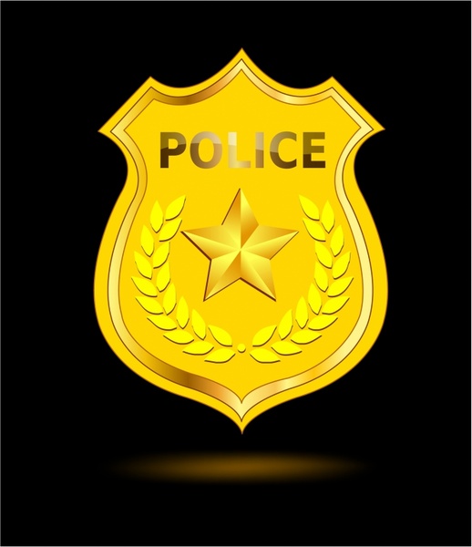 Gold Police Badge Free vector in Adobe Illustrator ai ...