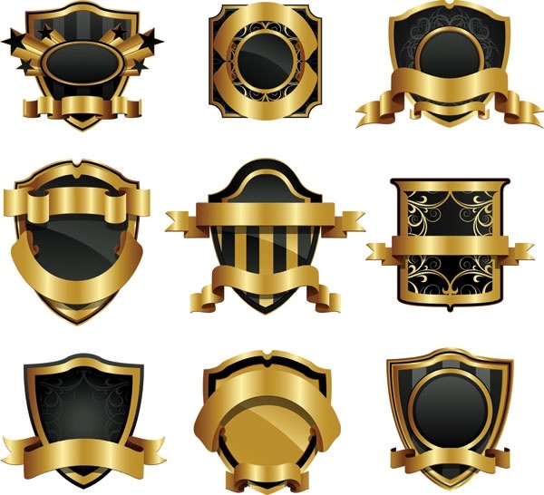 Free Download Vector on Gold Shield Badge Vector Vector Misc   Free Vector For Free Download