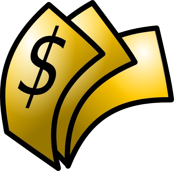 free clipart money. Free vector Vector clip art Gold Theme Money Dollars clip art