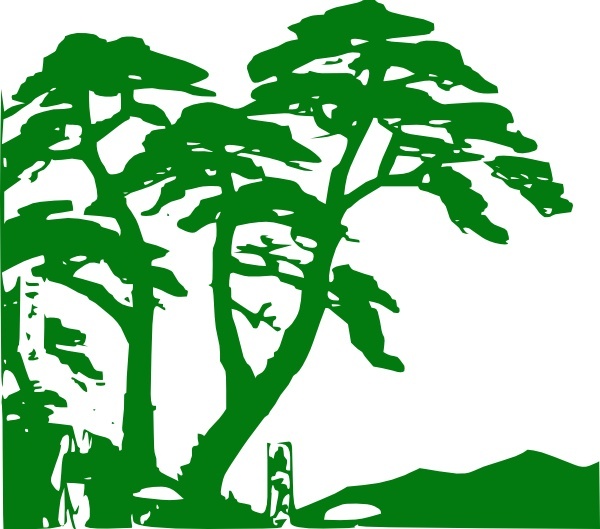 trees pictures clip art. Green Trees Silhouette clip