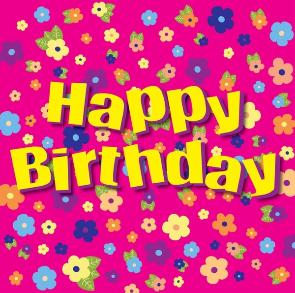 Birthday Cards  Boyfriend on Happy Birthday Flowers Vector Flower   Free Vector For Free Download