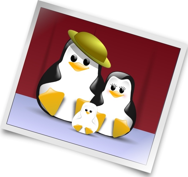 Family  Photography on Happy Penguins Family Photo Clip Art Vector Clip Art   Free Vector For