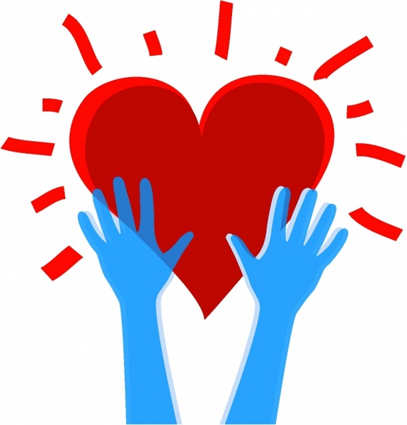 free clipart heart in hand - photo #23