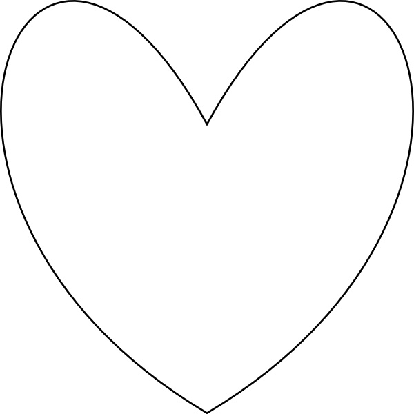 red love heart outline. Heart Outline clip art