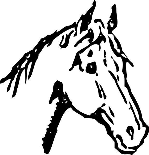 clipart horse head silhouette - photo #19