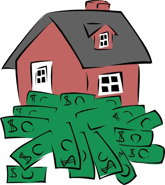 simple house clipart. House Sitting On A Pile Of