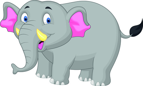 Lovely cartoon elephant vector Free vector in Encapsulated ...