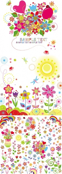 lovely flower children illustrator