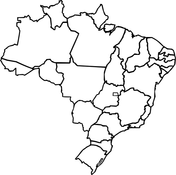Brazil state rondonia administrative map showing Vector Image
