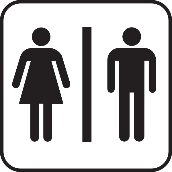 Free Clip Art Woman. Men Women Bathroom clip art