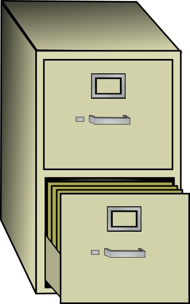 4570book Clipart Metal File Cabinet In Pack 6644