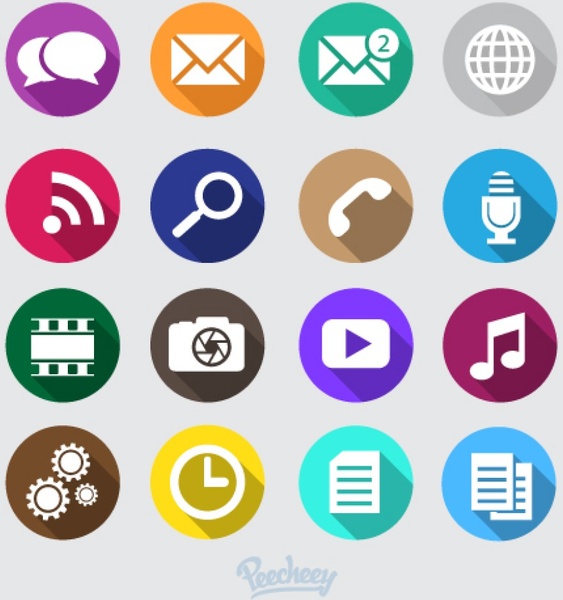 Mobile phone icons Free vector in Adobe Illustrator ai ( .ai ) vector