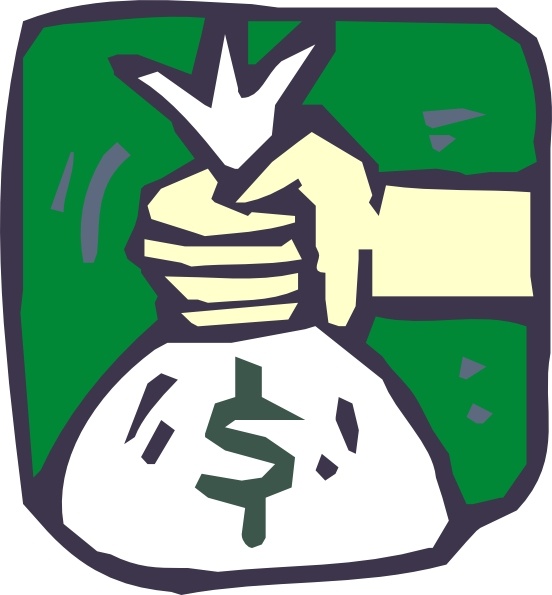 Money Bag Icon clip art Free vector in Open office drawing svg ( .svg
