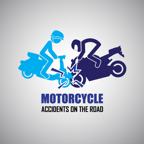 motorcycle accidents caution logos