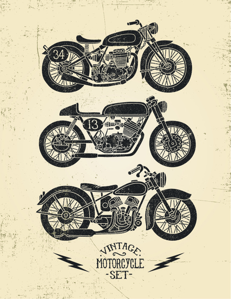 motorcycle retro posters creative