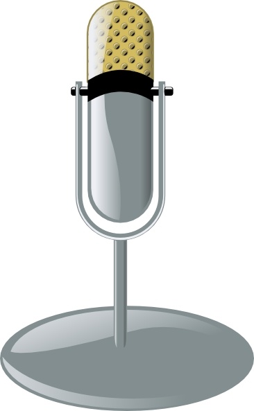  Fashioned Clip  on Old Microphone Cleanup Style Clip Art Vector Clip Art   Free Vector