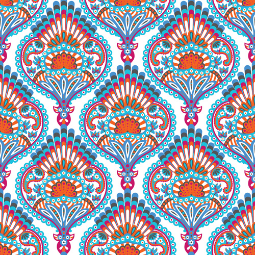 Ornate paisley pattern seamless vector Free vector in Encapsulated