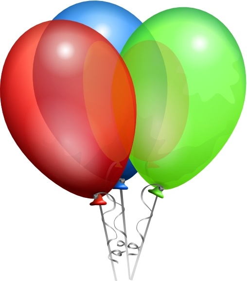Free vector Vector clip art Party Helium Balloons clip art