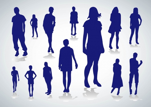 people silhouettes sitting. People Silhouettes Vectors