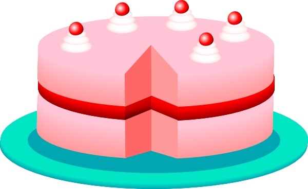 Birthday Cake Clip  Free on Pink Cake Clip Art Vector Clip Art   Free Vector For Free Download