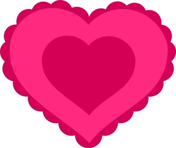 Clipart Hearts Pink. Pink Lace Heart clip art