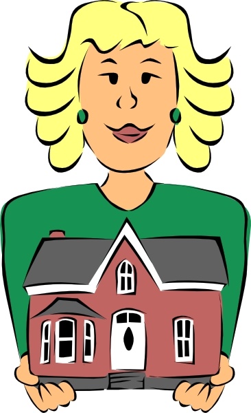 Real Estate Agents on Real Estate Agent Holding House Clip Art Vector Clip Art   Free Vector