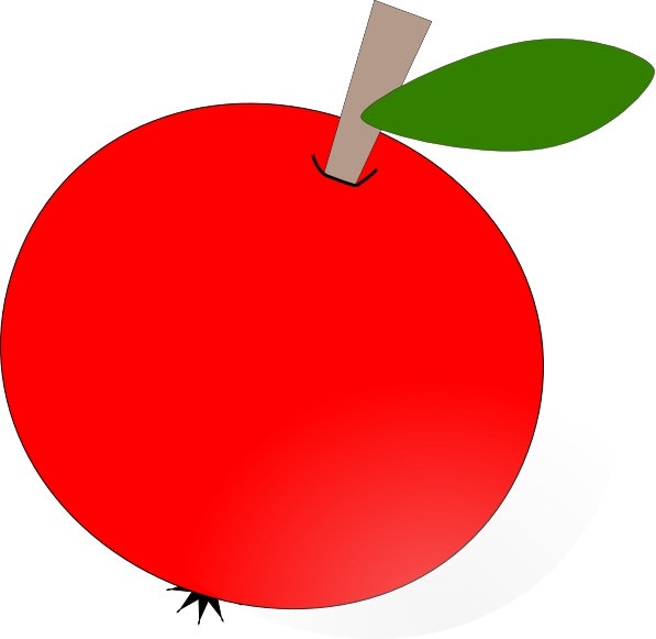 clipart red apple - photo #33