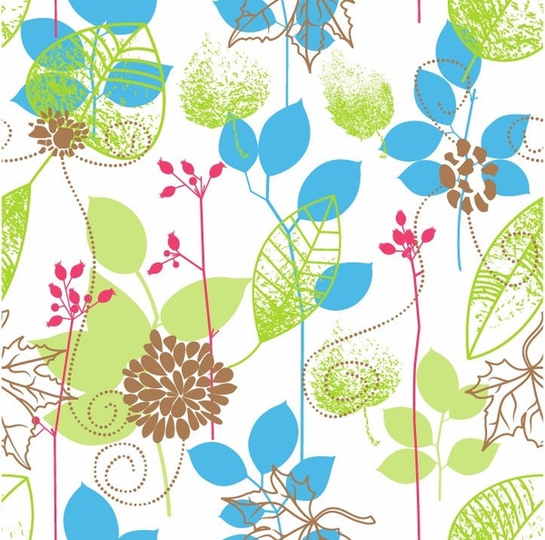 Designer Wallpaper on Seamless Floral Design Vector Background Vector Floral   Free Vector